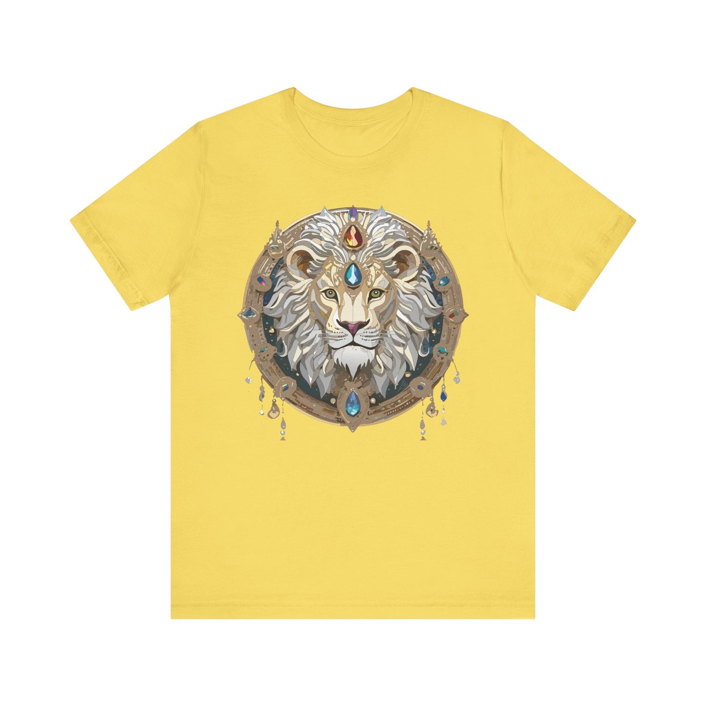 Animal Shirt, Shirt with Animal, Tee Shirt with Gold Animal Medal, Shirt with Antique Animal Medallion
