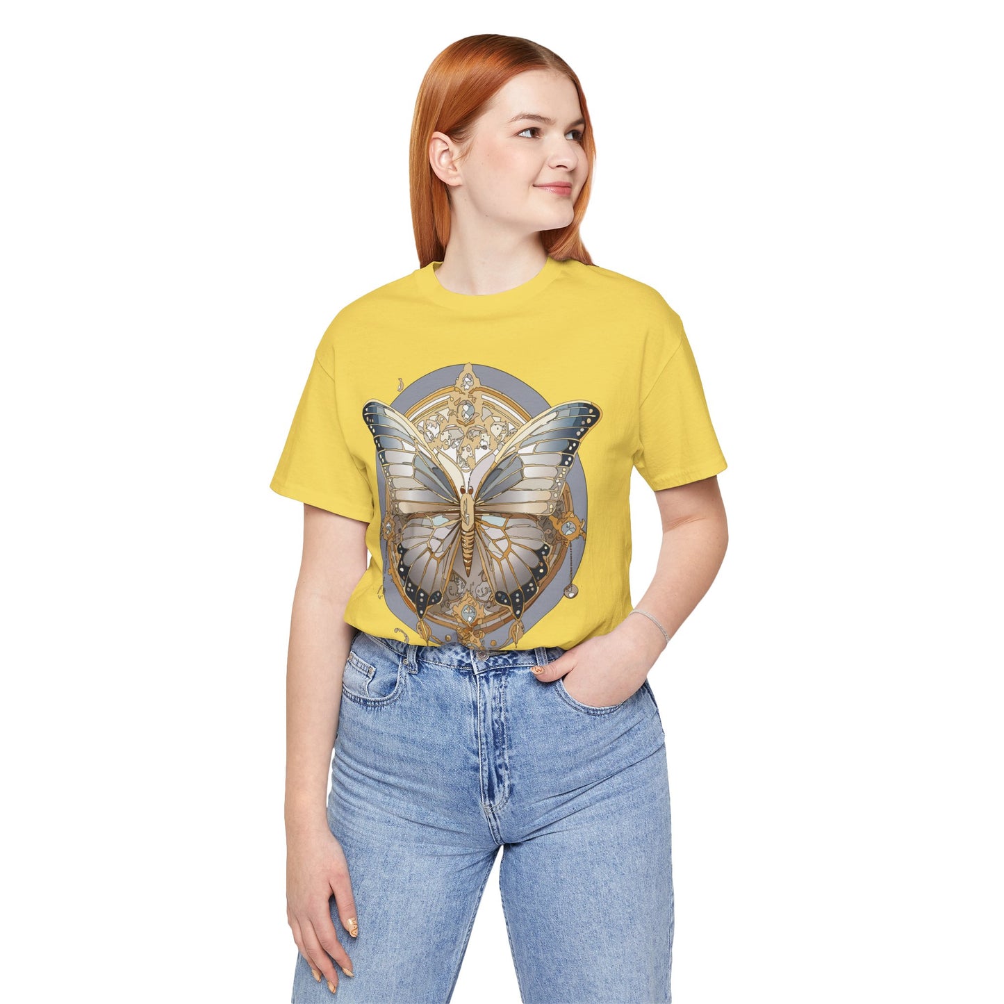 Butterfly Shirt, Shirt with Butterfly, Tee Shirt with Antique Butterfly