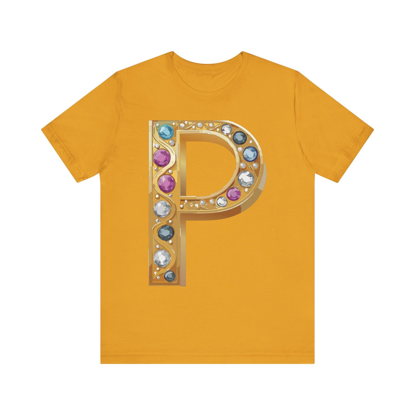 Letter Shirt, Shirt with Letters, Tee Shirt with Gold Letter, Shirt with Antique Letters