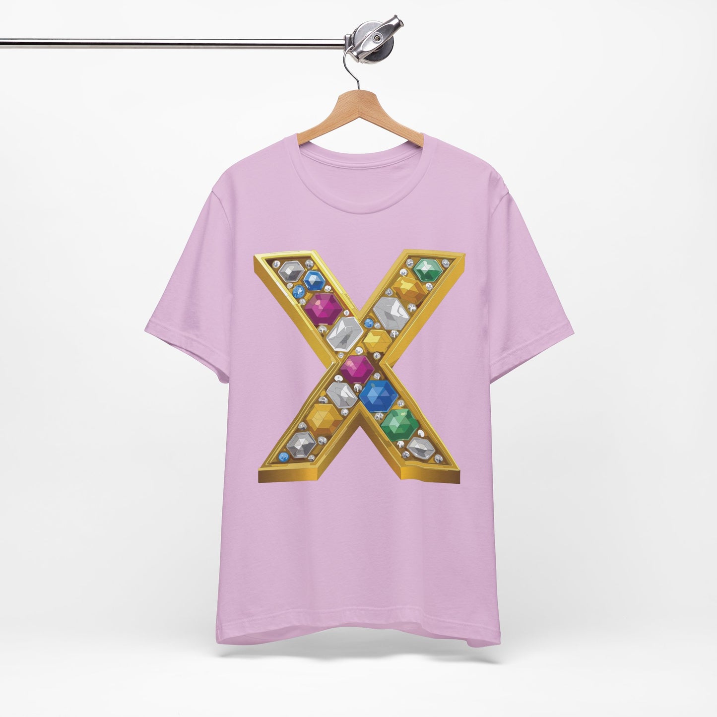 Letter Shirt, Shirt with Letters, Tee Shirt with Gold Letter, Shirt with Antique Letters