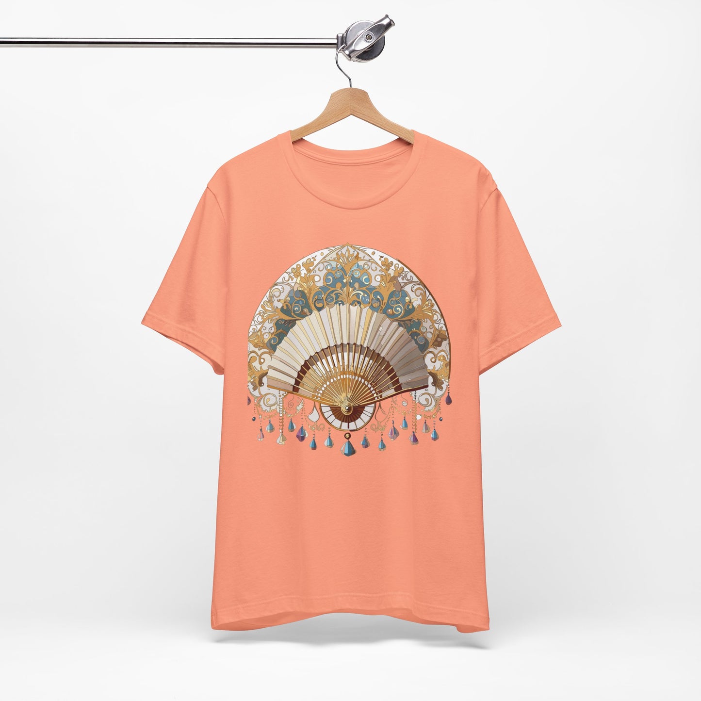 Fan shirt, Shirt with Fan, Tee Shirt with Gold Blower