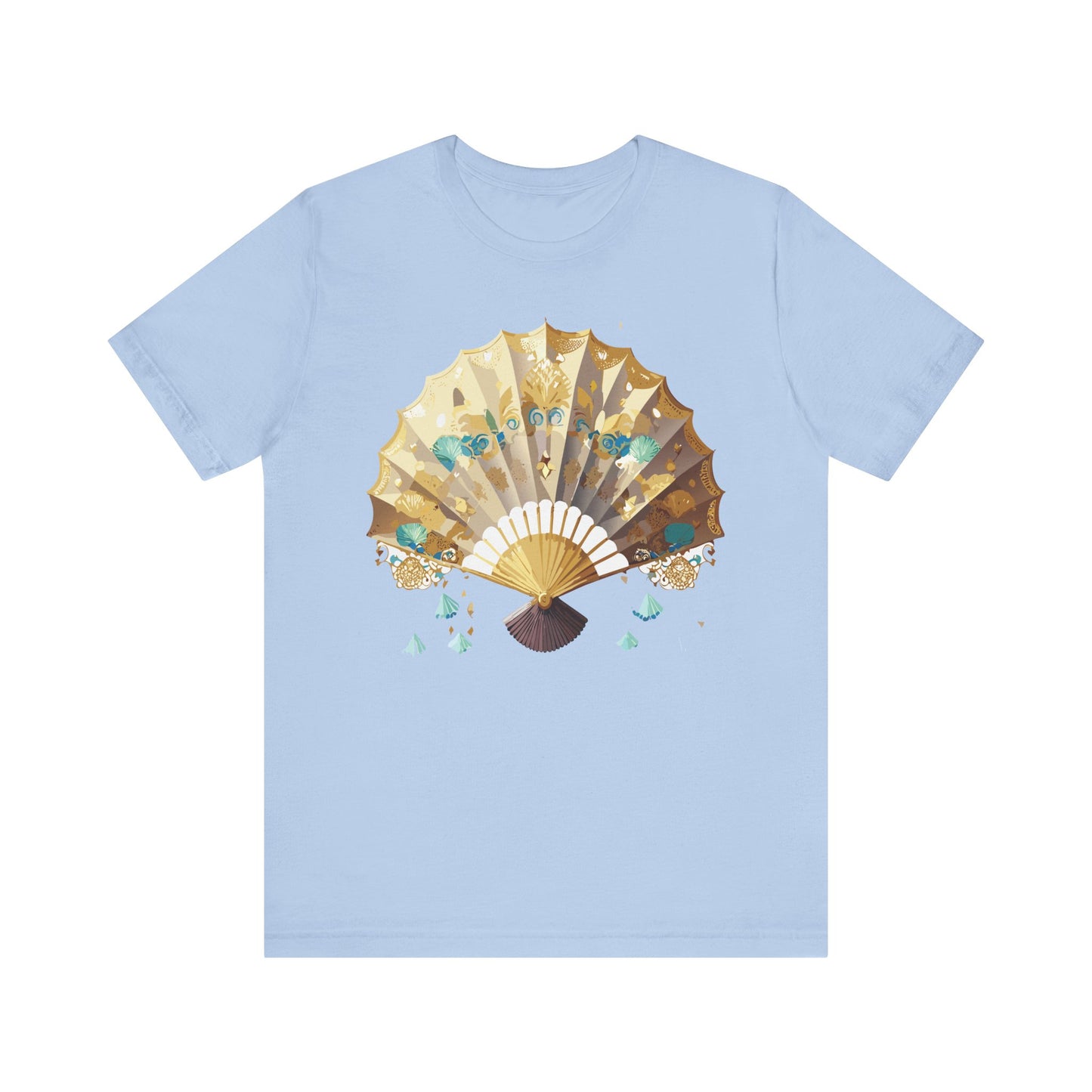Fan shirt, Shirt with Fan, Tee Shirt with Gold Blower