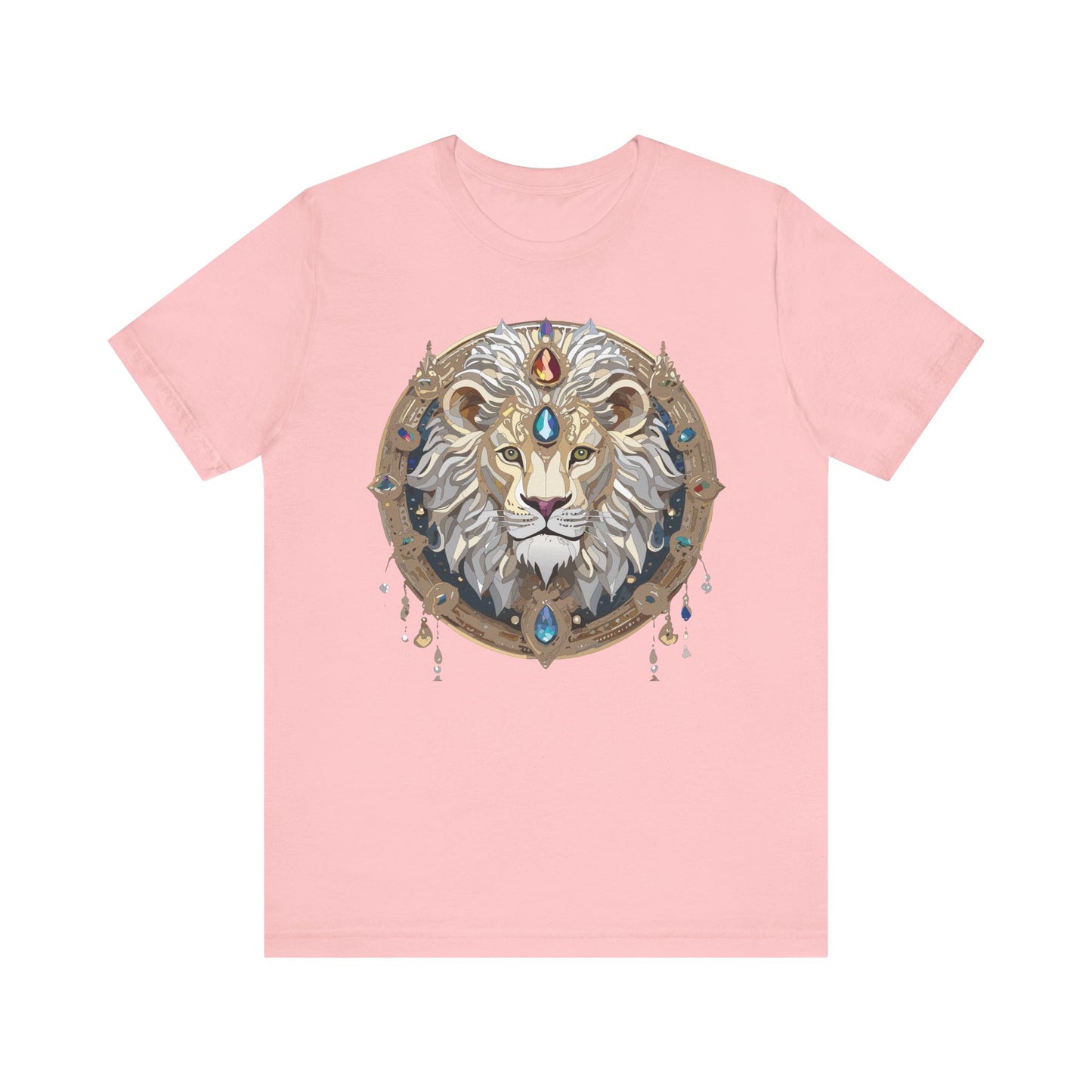 Animal Shirt, Shirt with Animal, Tee Shirt with Gold Animal Medal, Shirt with Antique Animal Medallion