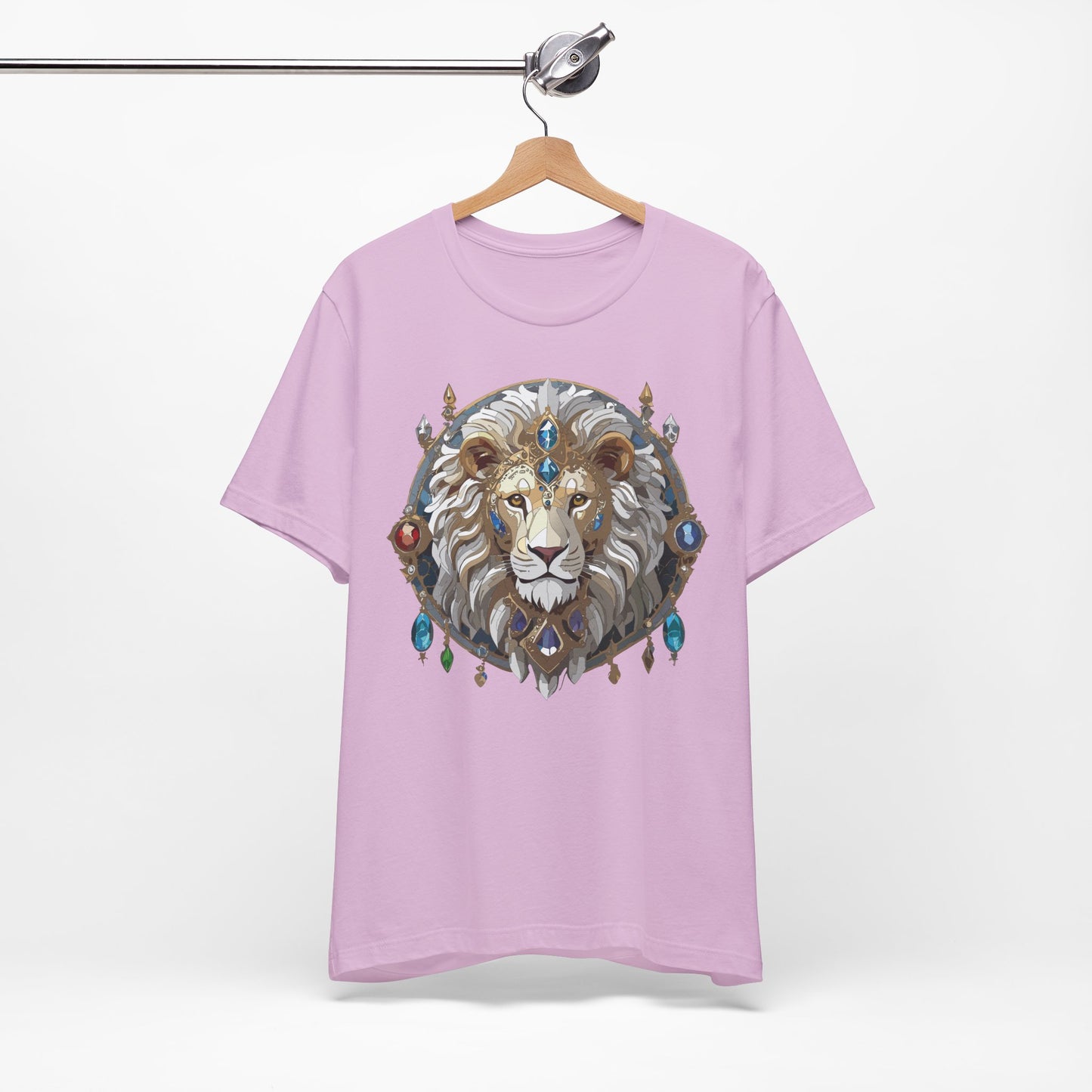 Animal Shirt, Shirt with Animal, Tee Shirt with Gold Animal Medal, Shirt with Antique Animal Medallion