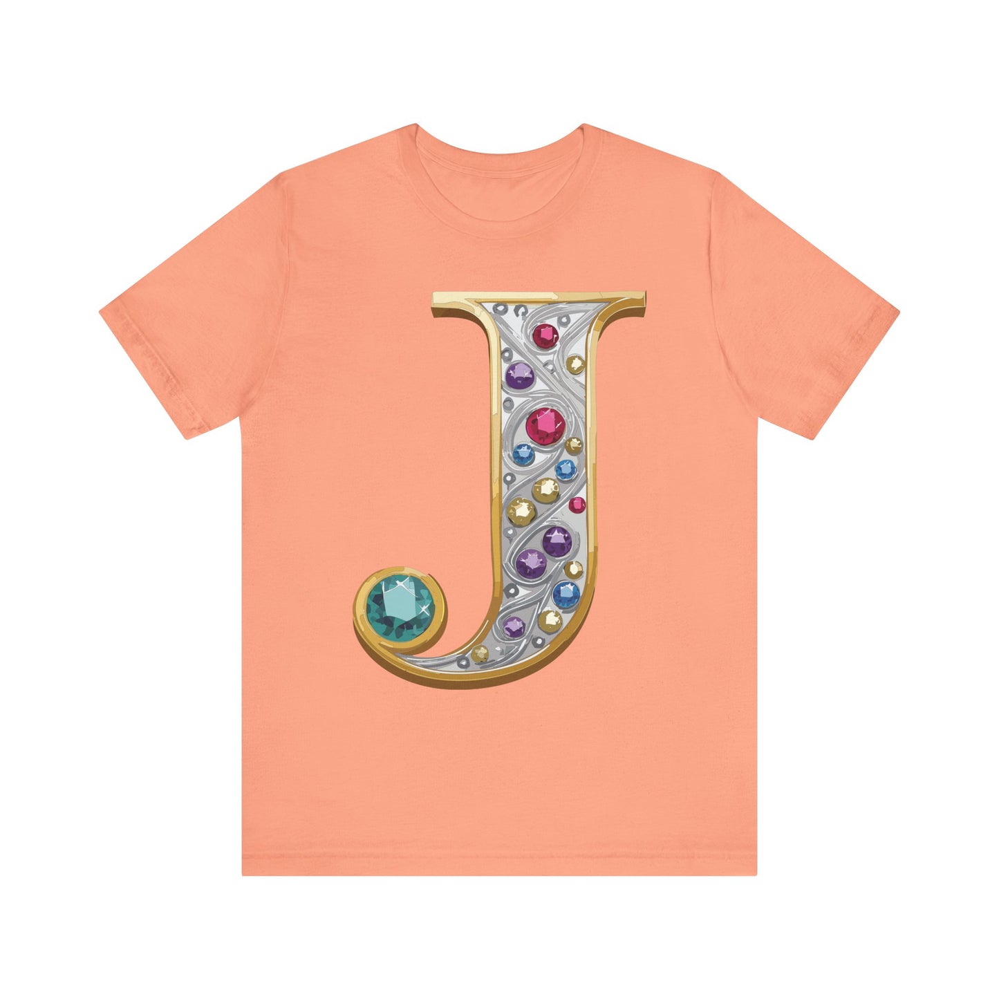 Letter Shirt, Shirt with Letters, Tee Shirt with Gold Letter, Shirt with Antique Letters