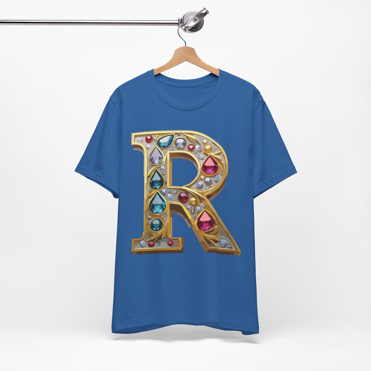 Letter Shirt, Shirt with Letters, Tee Shirt with Gold Letter, Shirt with Antique Letters