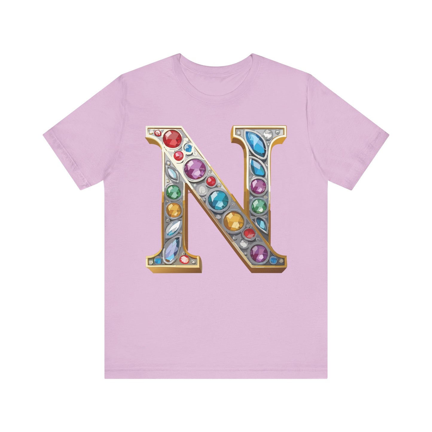 Letter Shirt, Shirt with Letters, Tee Shirt with Gold Letter, Shirt with Antique Letters