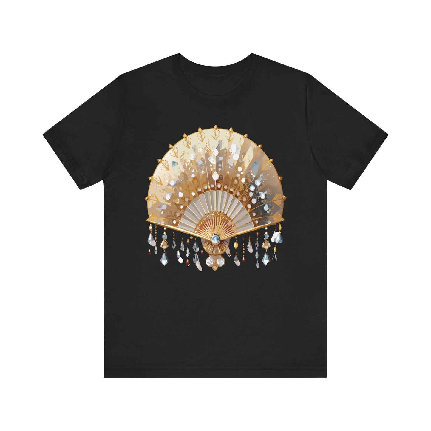 Fan shirt, Shirt with Fan, Tee Shirt with Gold Blower