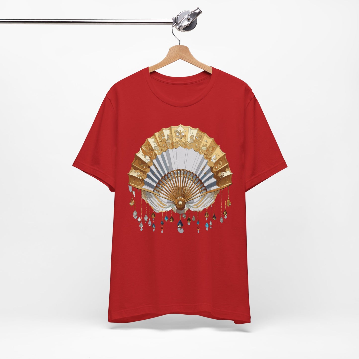 Fan shirt, Shirt with Fan, Tee Shirt with Gold Blower