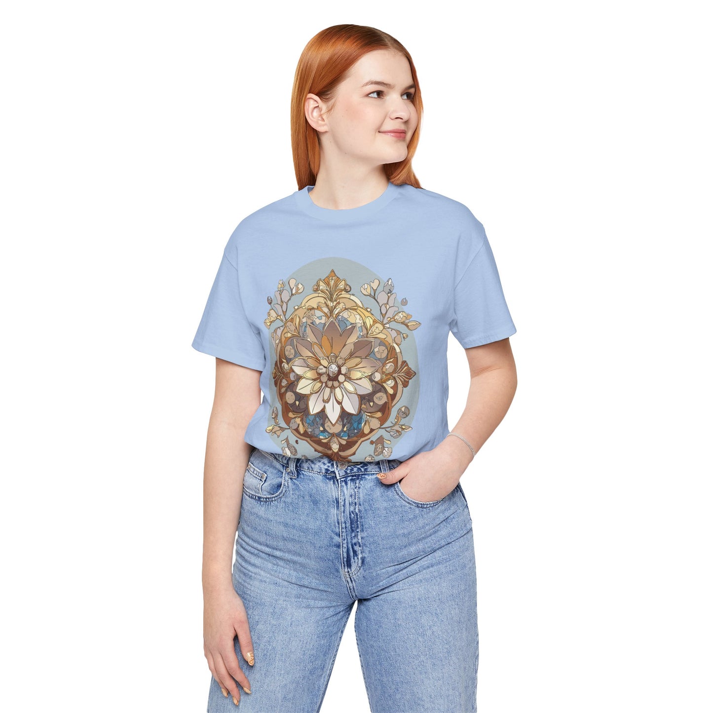 Floral Shirt, Flower Shirt, Tee Shirt with Antique Flower