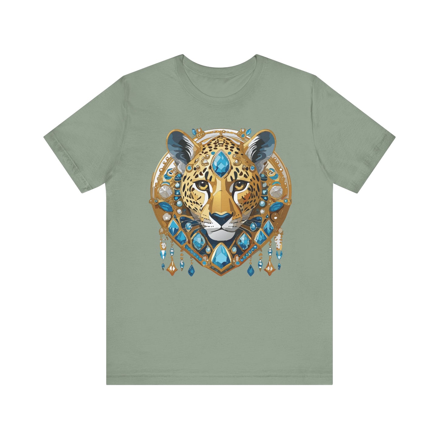 Animal Shirt, Shirt with Animal, Tee Shirt with Gold Animal Medal, Shirt with Antique Animal Medallion