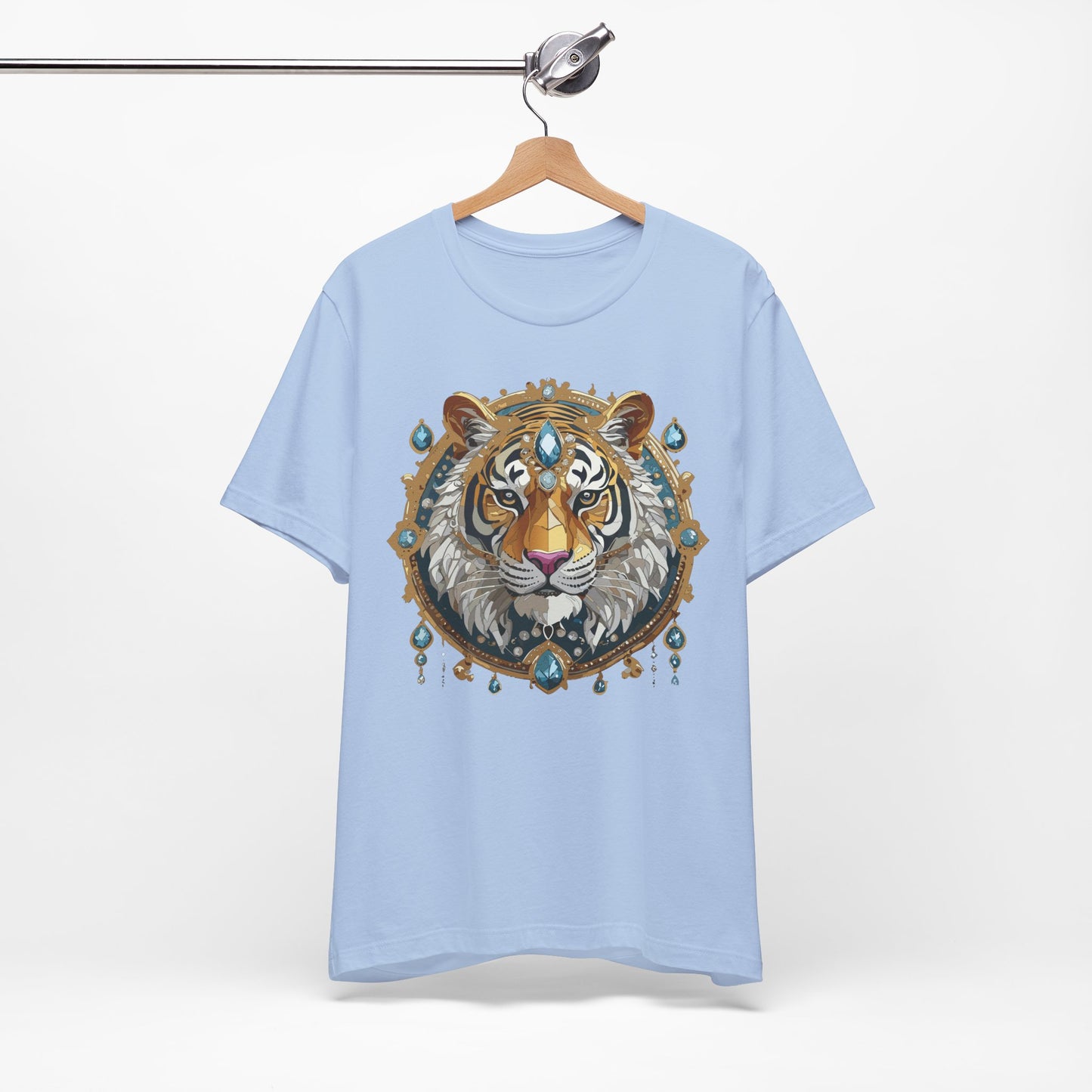 Animal Shirt, Shirt with Animal, Tee Shirt with Gold Animal Medal, Shirt with Antique Animal Medallion