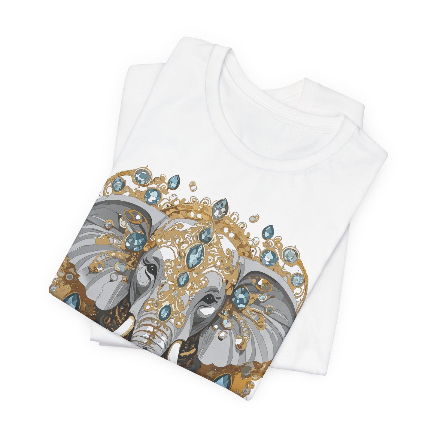 Animal Shirt, Shirt with Animal, Tee Shirt with Gold Animal Medal, Shirt with Antique Animal Medallion