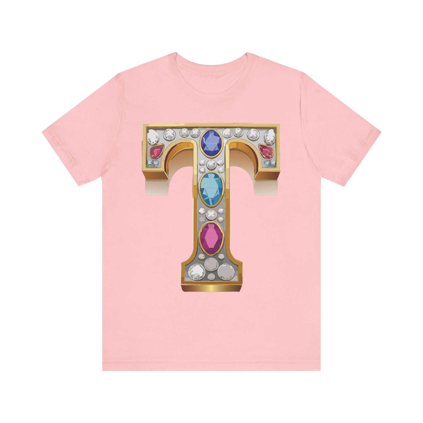 Letter Shirt, Shirt with Letters, Tee Shirt with Gold Letter, Shirt with Antique Letters