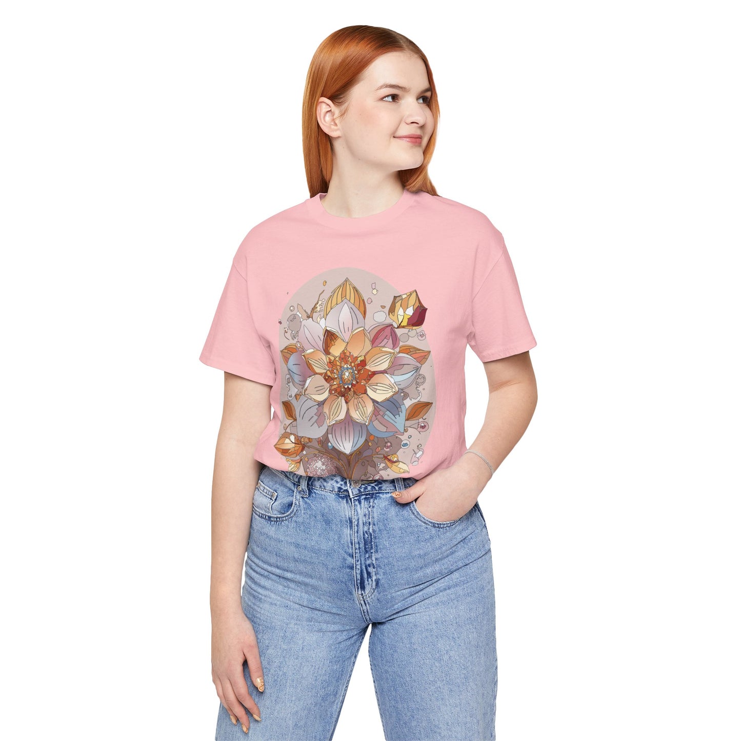 Floral Shirt, Flower Shirt, Tee Shirt with Antique Flower