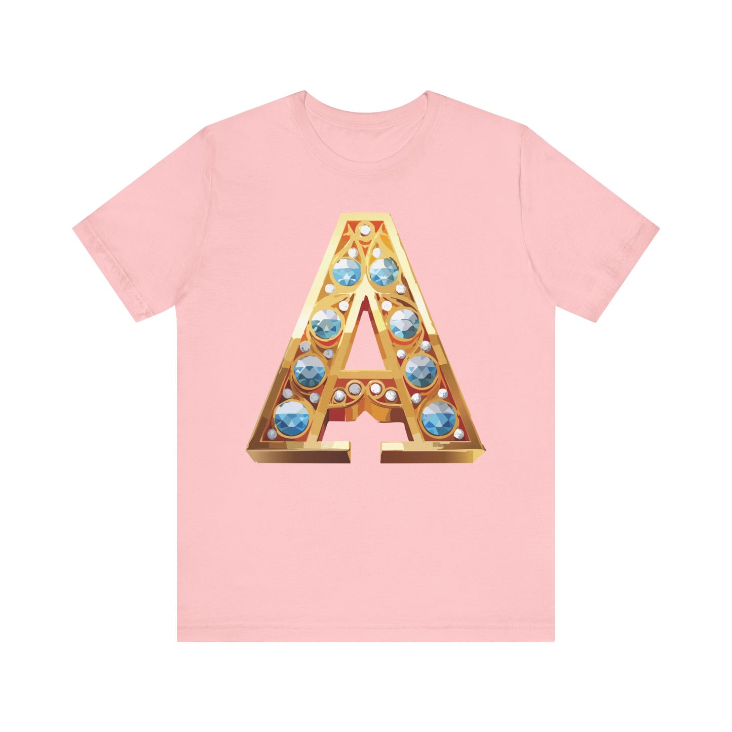 Letter Shirt, Shirt with Letters, Tee Shirt with Gold Letter, Shirt with Antique Letters