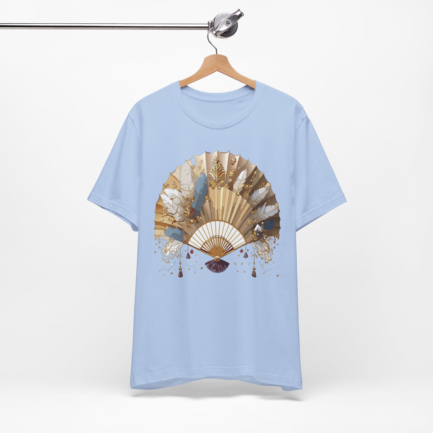 Fan shirt, Shirt with Fan, Tee Shirt with Gold Blower