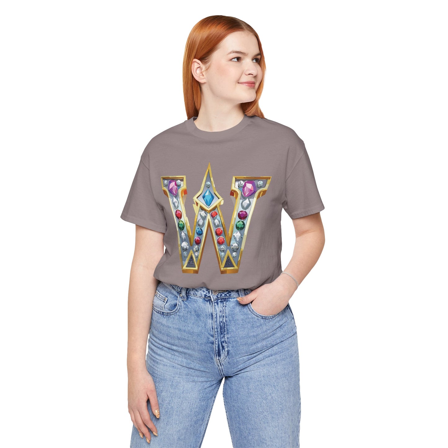 Letter Shirt, Shirt with Letters, Tee Shirt with Gold Letter, Shirt with Antique Letters