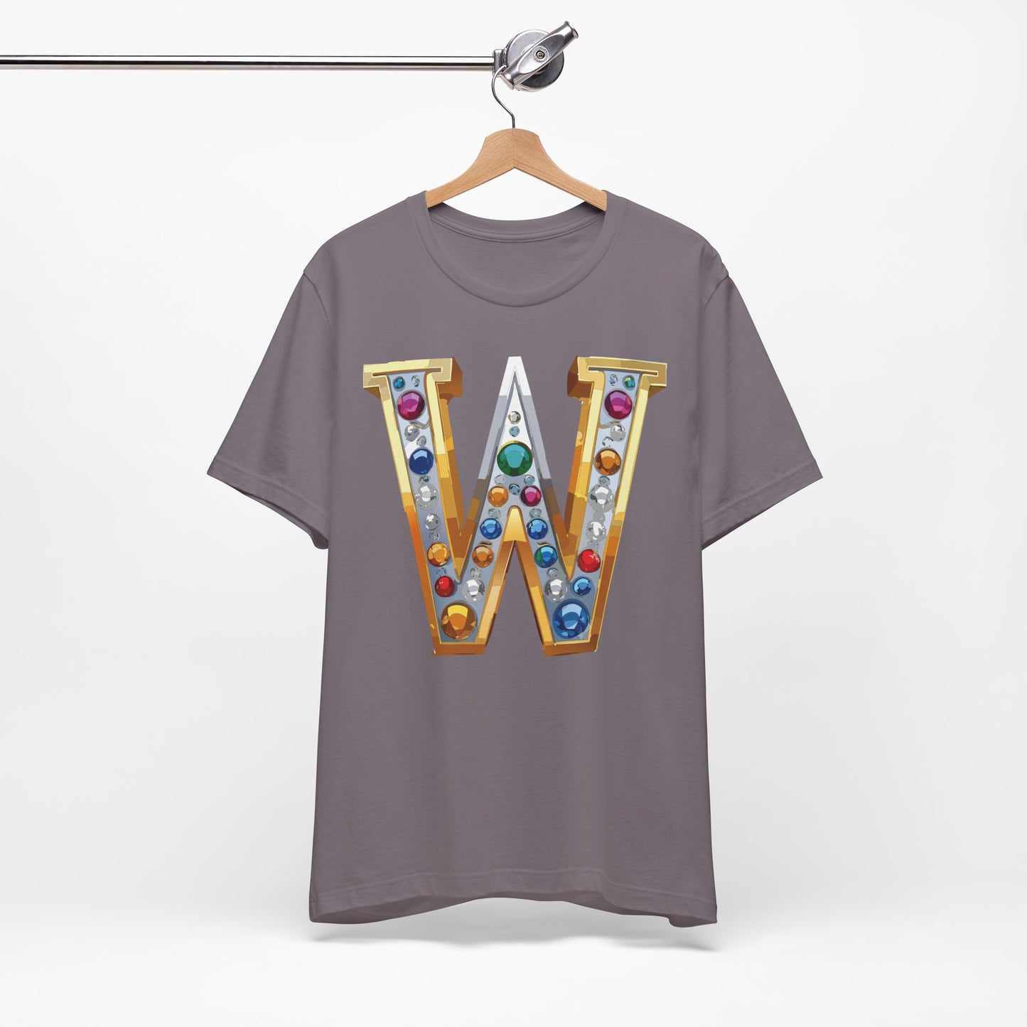 Letter Shirt, Shirt with Letters, Tee Shirt with Gold Letter, Shirt with Antique Letters