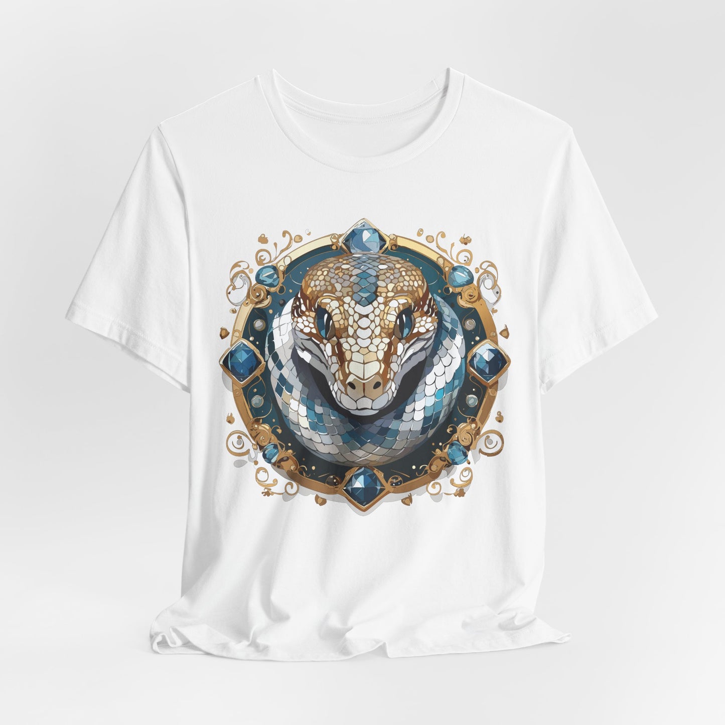 Animal Shirt, Shirt with Animal, Tee Shirt with Gold Animal Medal, Shirt with Antique Animal Medallion