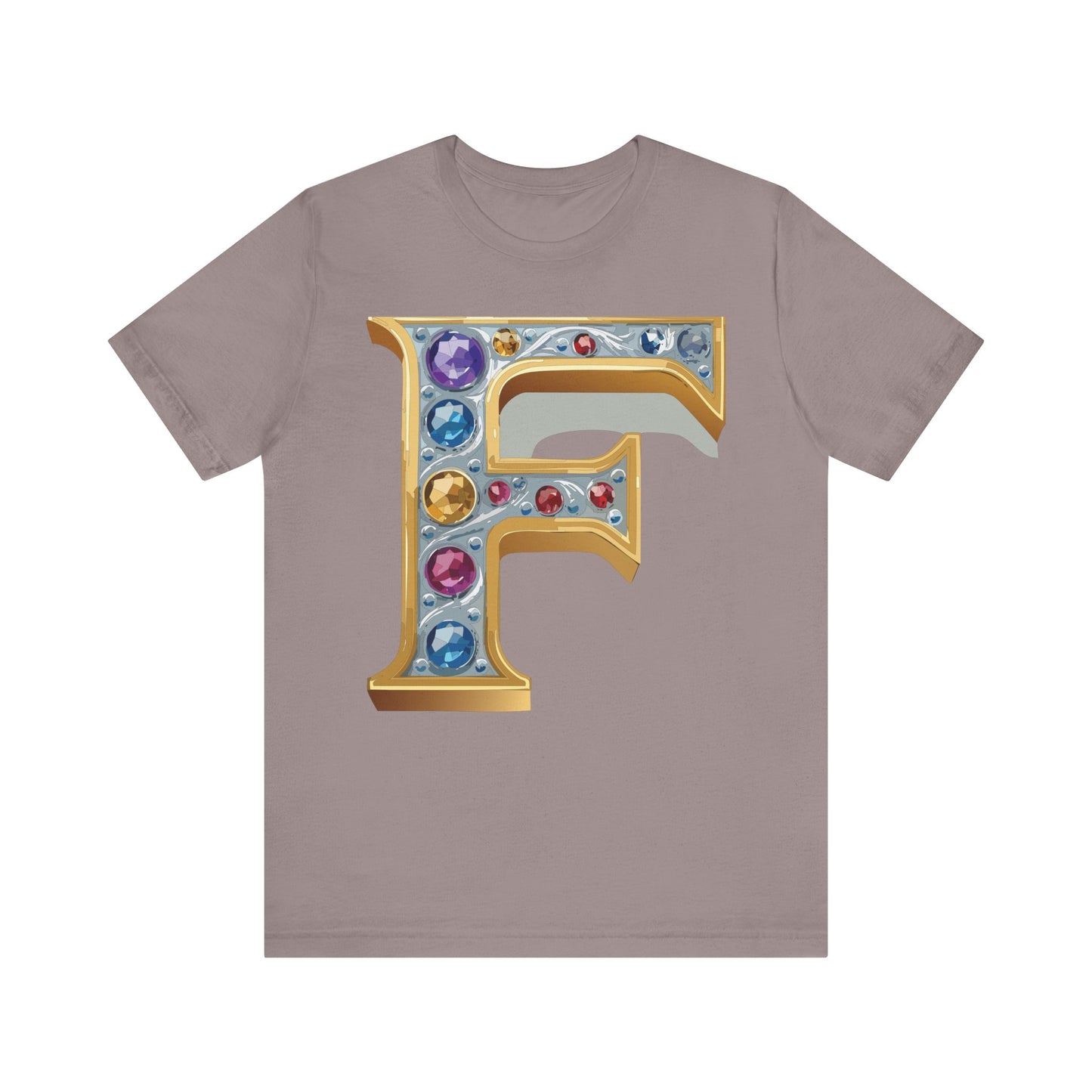 Letter Shirt, Shirt with Letters, Tee Shirt with Gold Letter, Shirt with Antique Letters