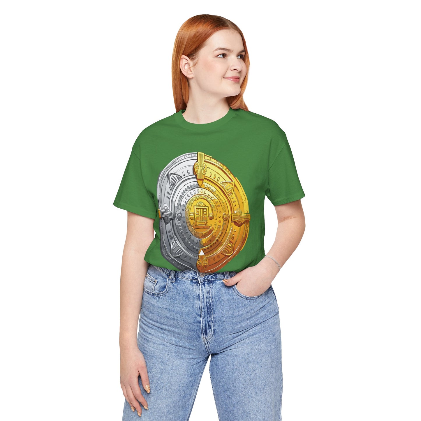 Coin Shirt, Shirt with Coin, Tee Shirt with Gold Coin, Shirt with Antique Coin