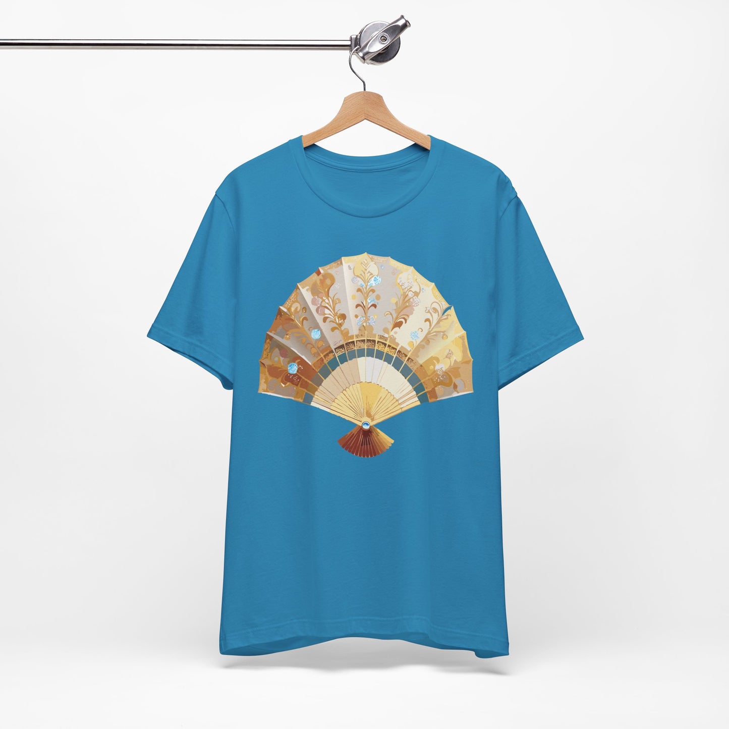 Fan shirt, Shirt with Fan, Tee Shirt with Gold Blower