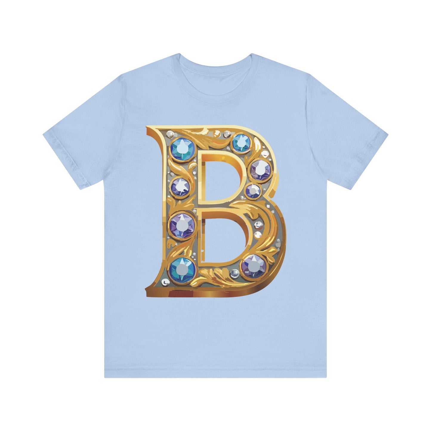Letter Shirt, Shirt with Letters, Tee Shirt with Gold Letter, Shirt with Antique Letters
