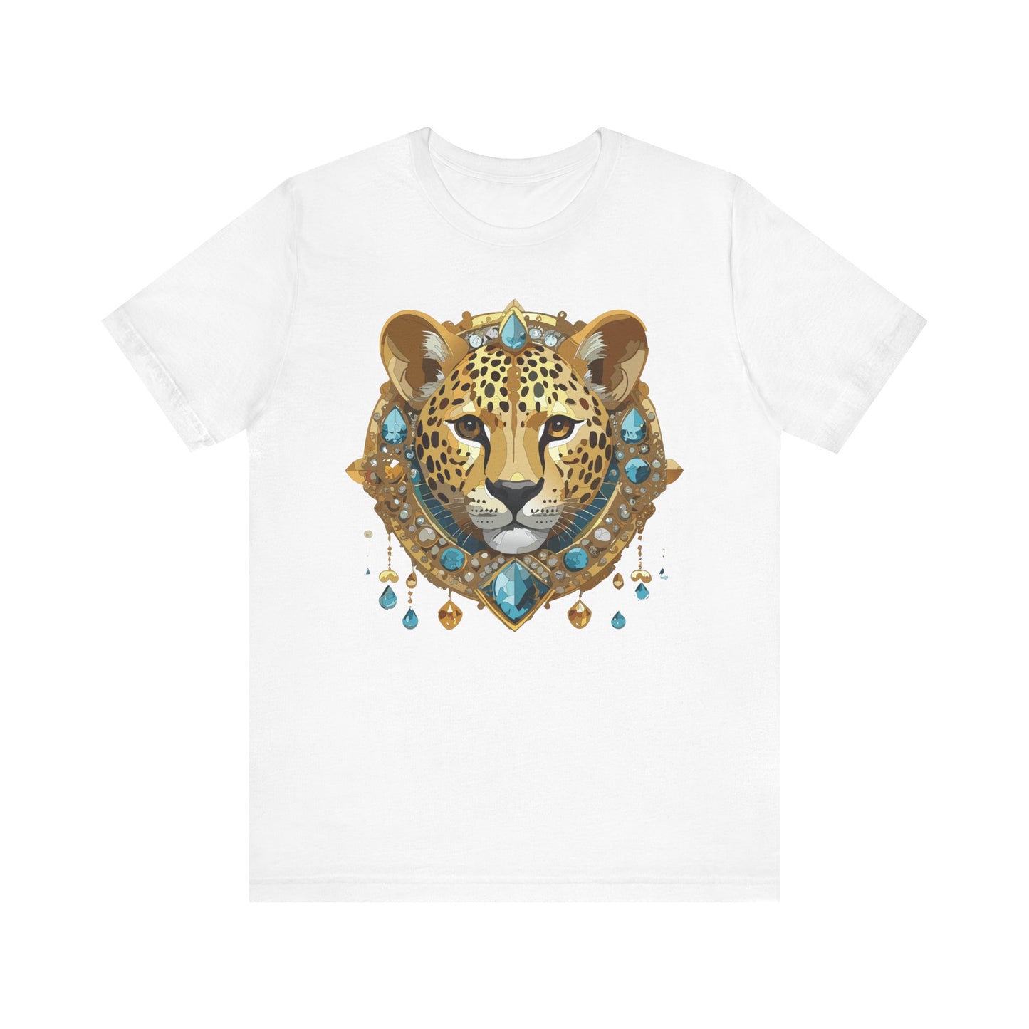 Animal Shirt, Shirt with Animal, Tee Shirt with Gold Animal Medal, Shirt with Antique Animal Medallion