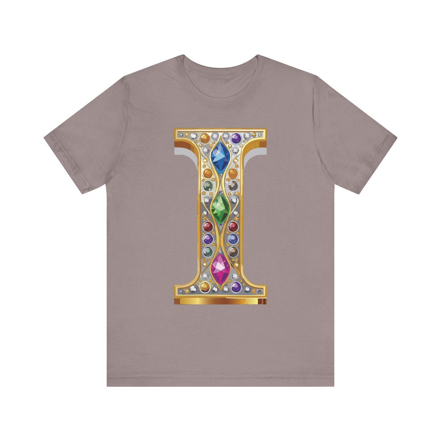 Letter Shirt, Shirt with Letters, Tee Shirt with Gold Letter, Shirt with Antique Letters