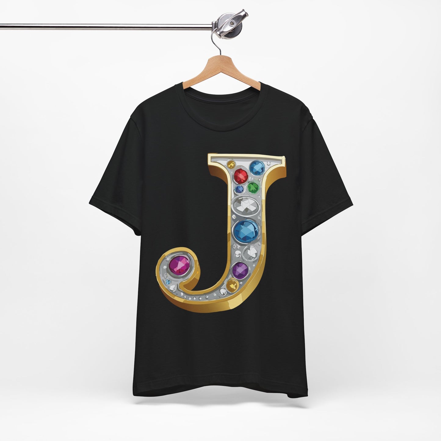 Letter Shirt, Shirt with Letters, Tee Shirt with Gold Letter, Shirt with Antique Letters