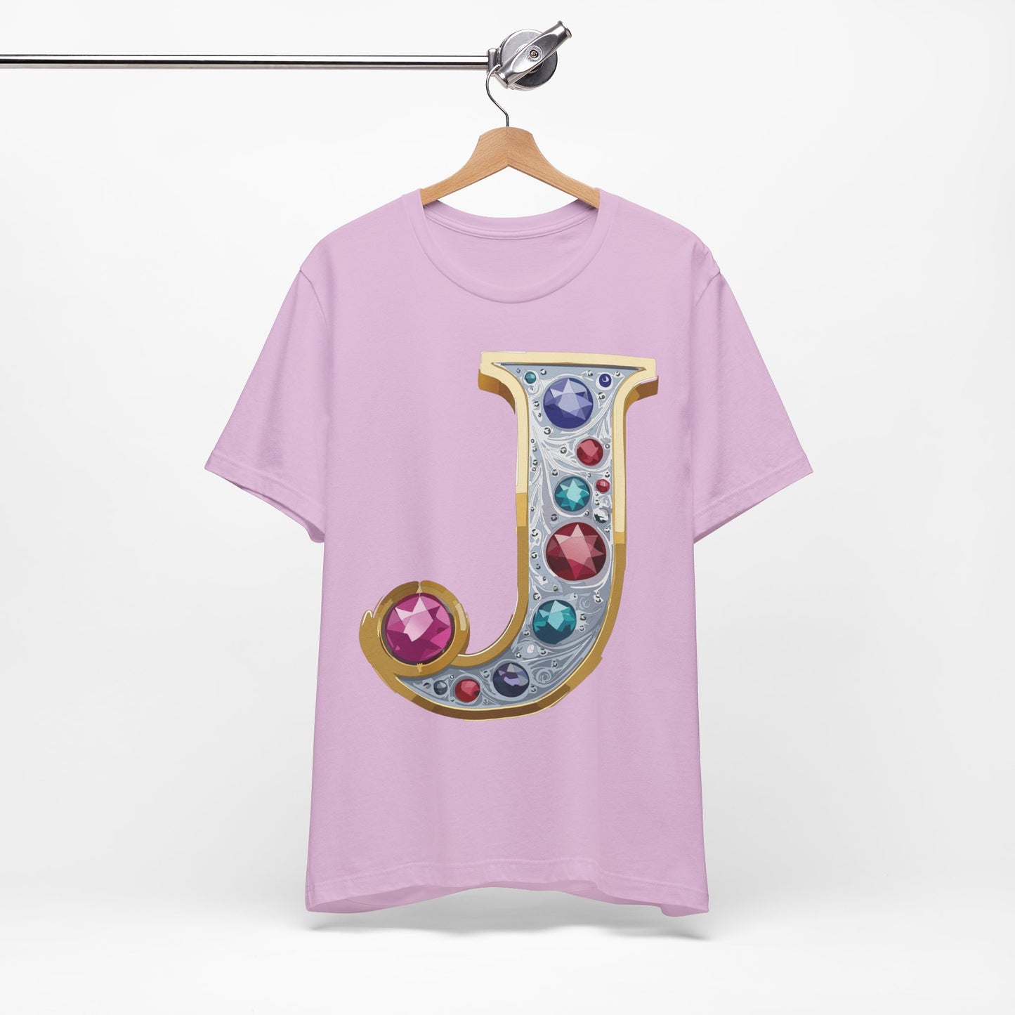 Letter Shirt, Shirt with Letters, Tee Shirt with Gold Letter, Shirt with Antique Letters