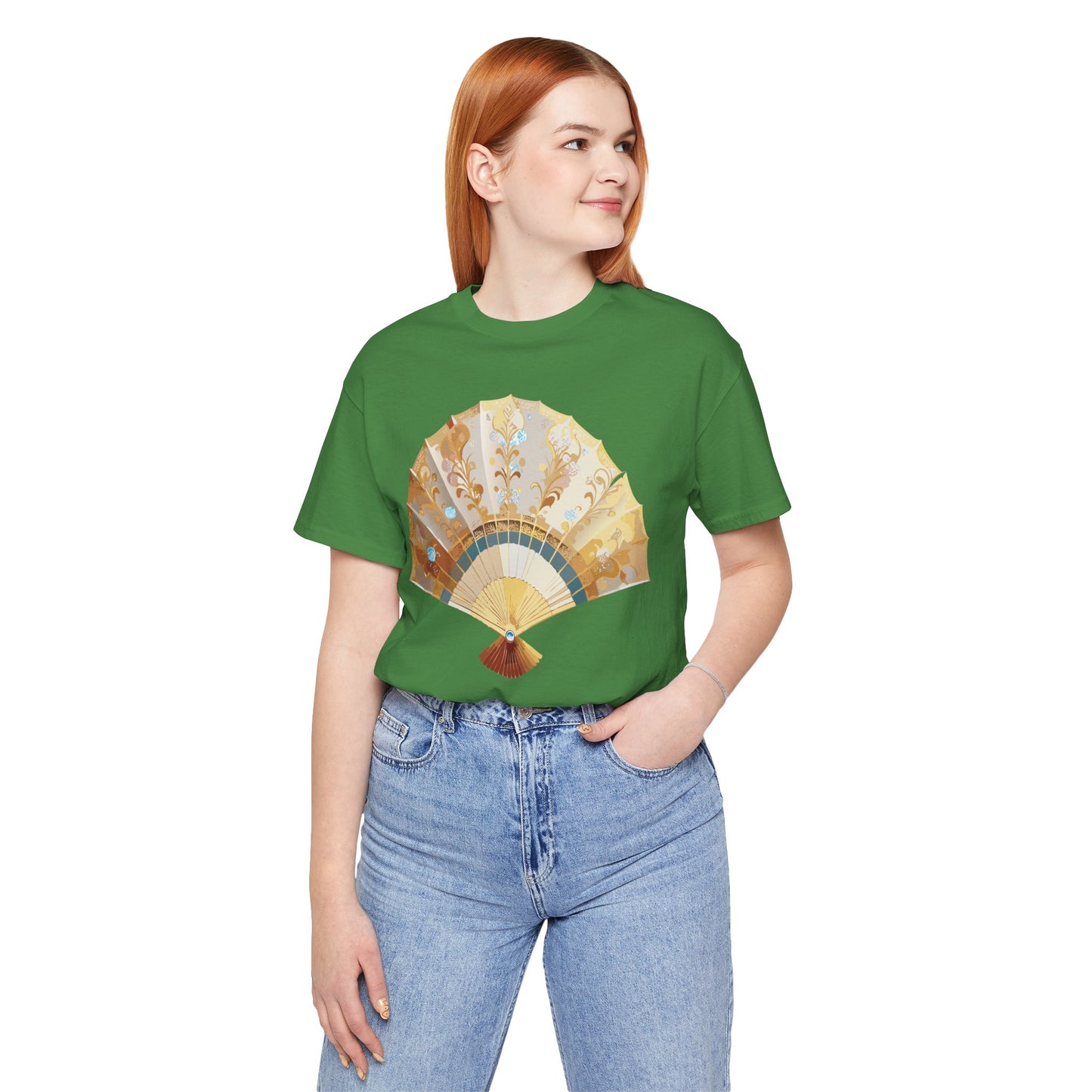 Fan shirt, Shirt with Fan, Tee Shirt with Gold Blower