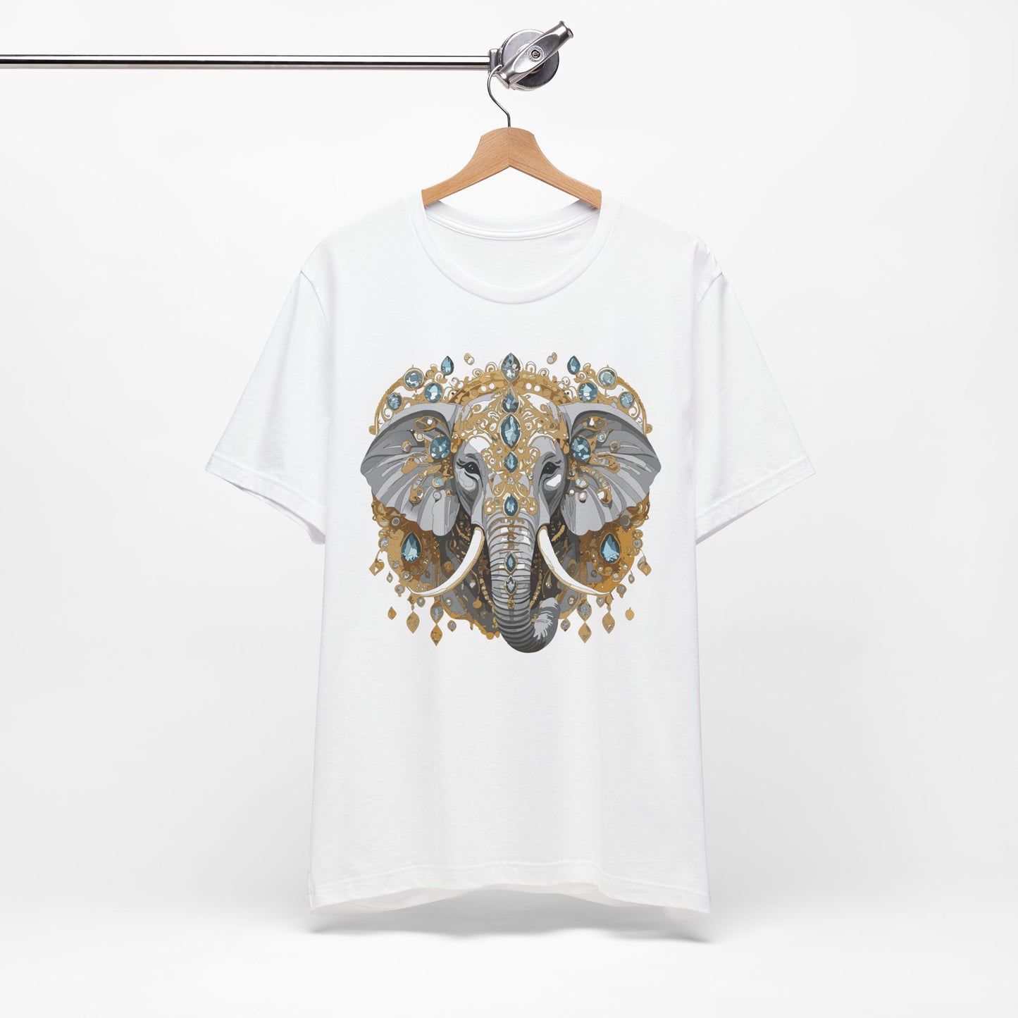 Animal Shirt, Shirt with Animal, Tee Shirt with Gold Animal Medal, Shirt with Antique Animal Medallion