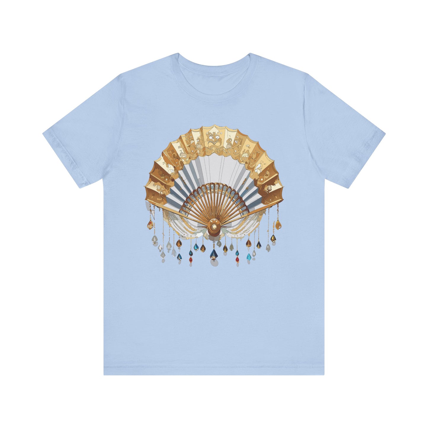 Fan shirt, Shirt with Fan, Tee Shirt with Gold Blower