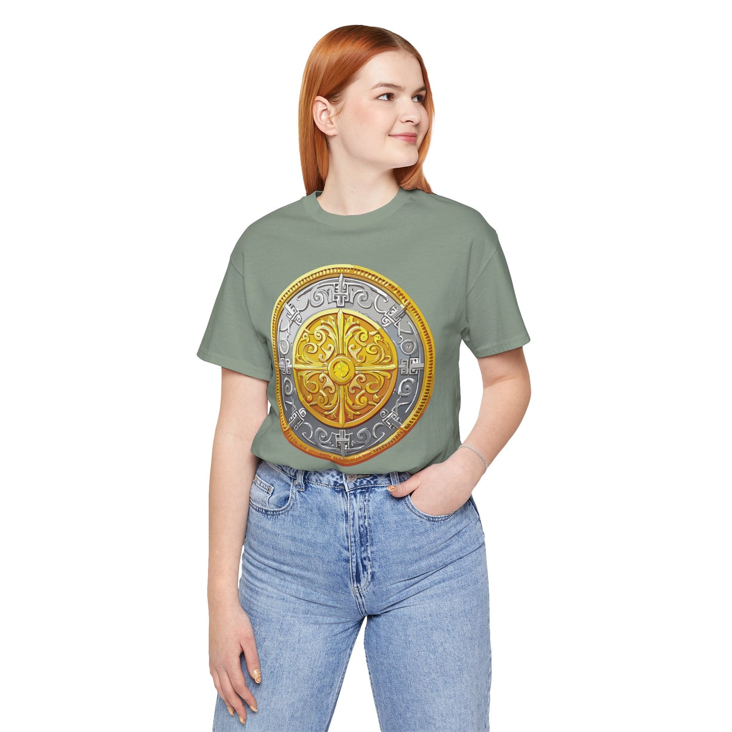 Coin Shirt, Shirt with Coin, Tee Shirt with Gold Coin, Shirt with Antique Coin