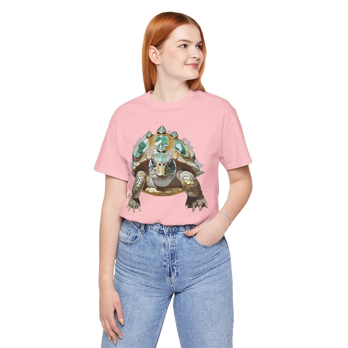 Animal Shirt, Shirt with Animal, Tee Shirt with Gold Animal Medal, Shirt with Antique Animal Medallion