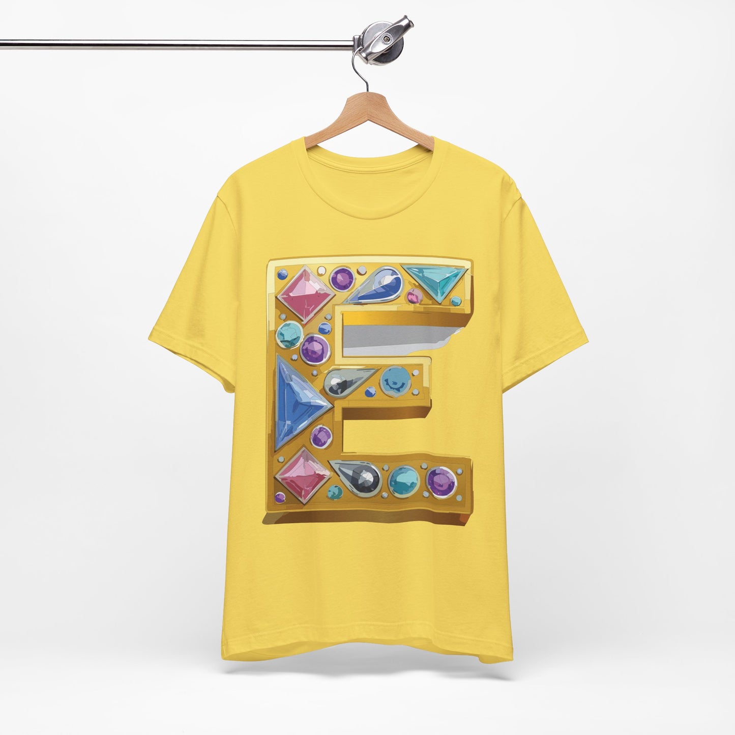 Letter Shirt, Shirt with Letters, Tee Shirt with Gold Letter, Shirt with Antique Letters
