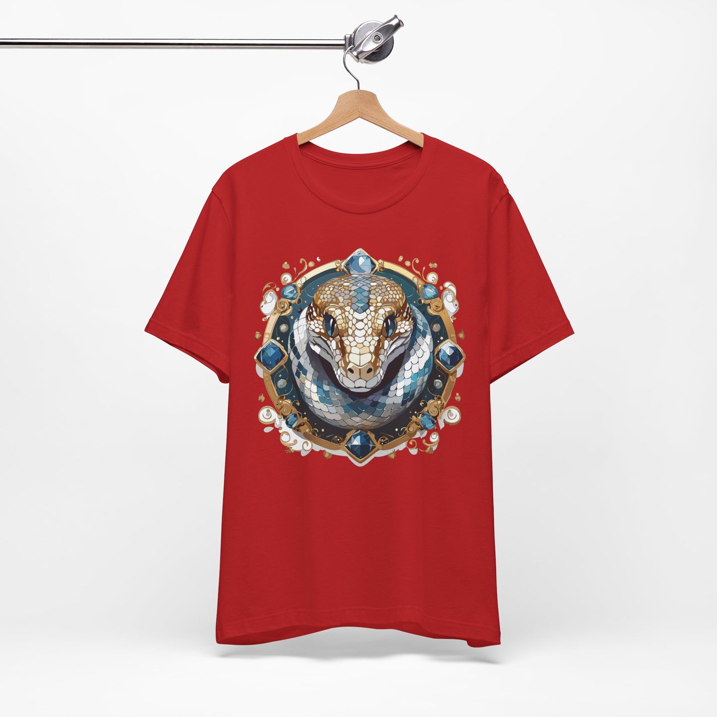 Animal Shirt, Shirt with Animal, Tee Shirt with Gold Animal Medal, Shirt with Antique Animal Medallion