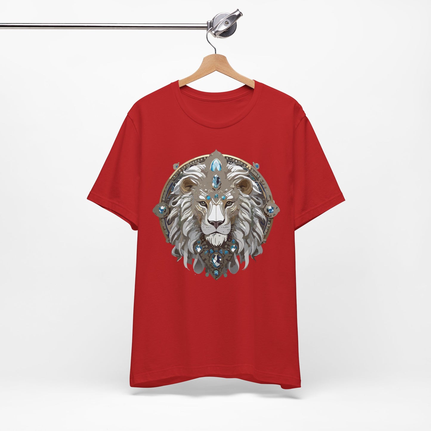 Animal Shirt, Shirt with Animal, Tee Shirt with Gold Animal Medal, Shirt with Antique Animal Medallion