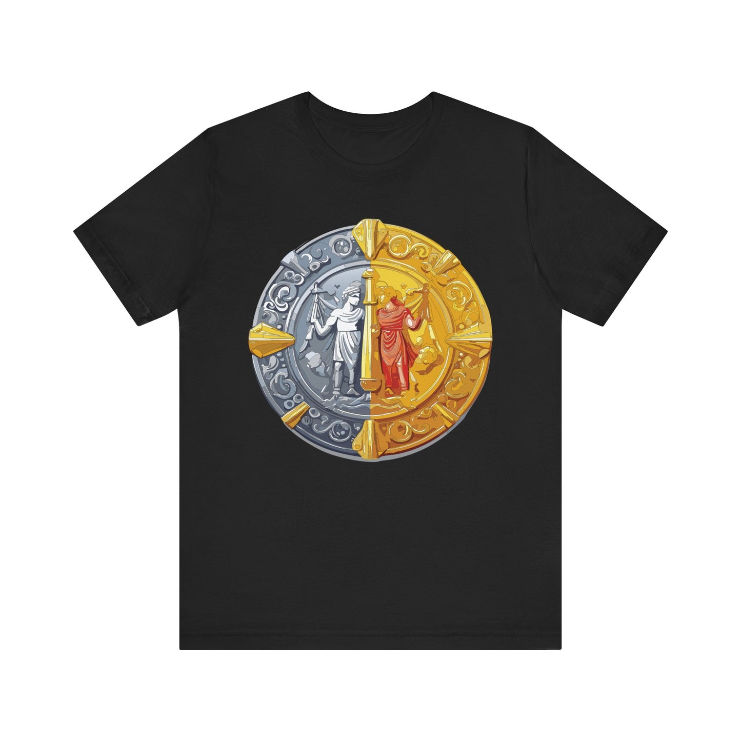 Coin Shirt, Shirt with Coin, Tee Shirt with Gold Coin, Shirt with Antique Coin