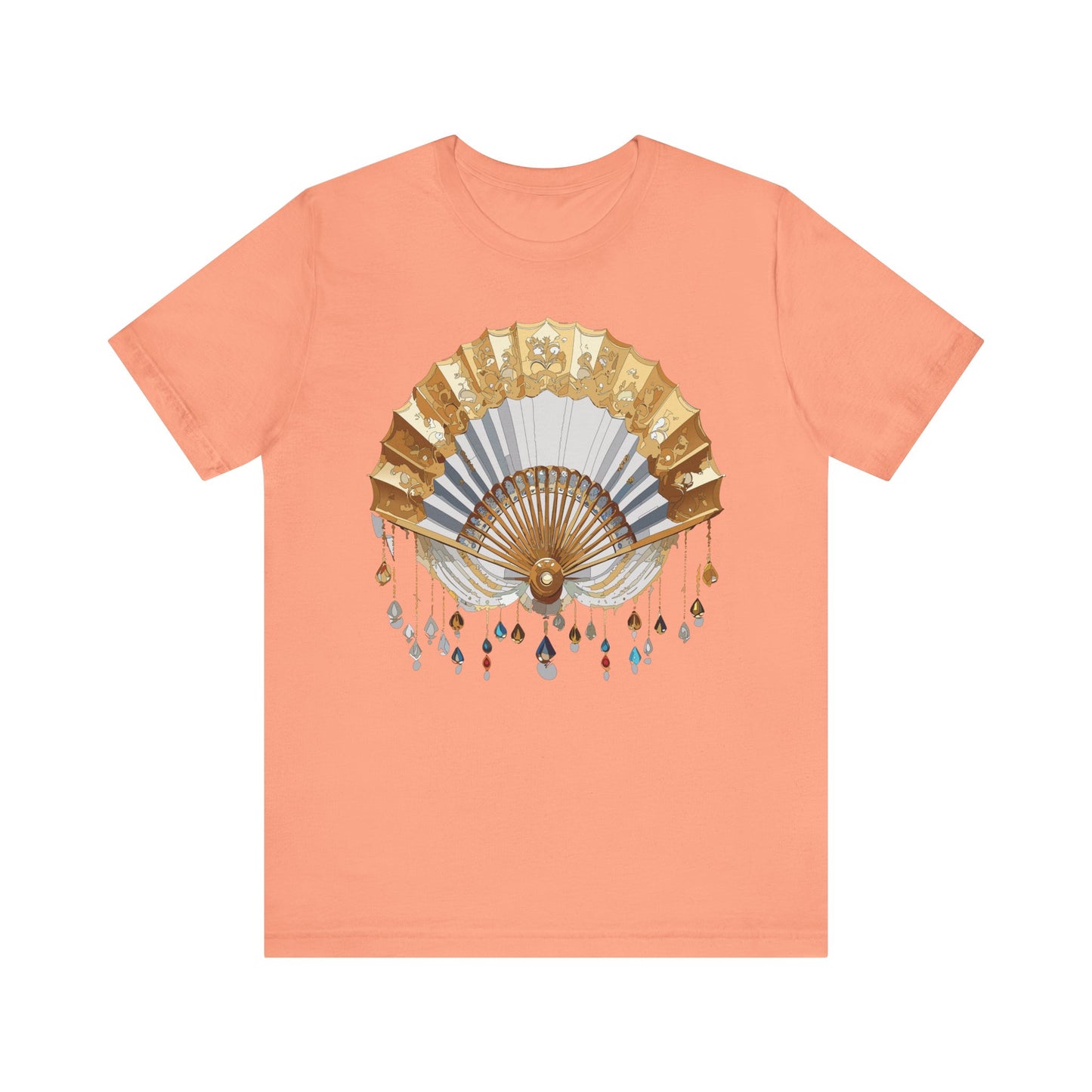 Fan shirt, Shirt with Fan, Tee Shirt with Gold Blower