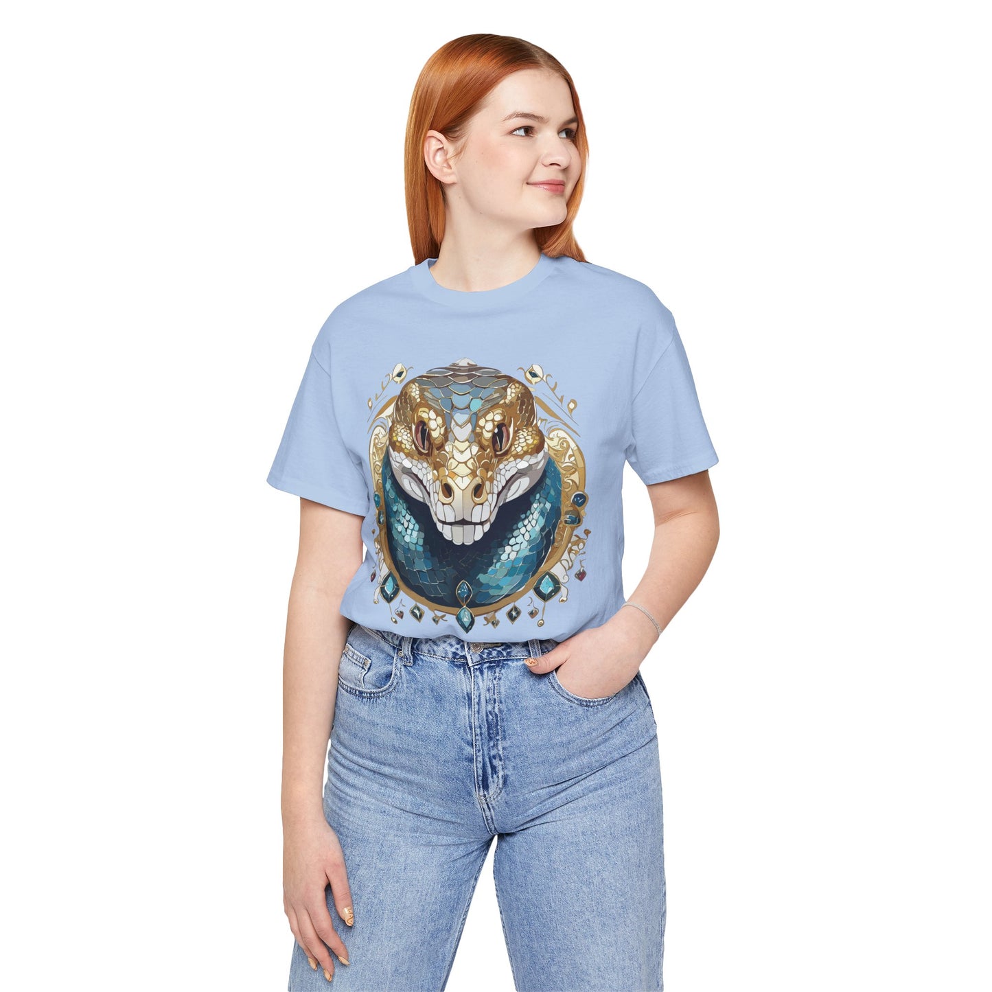 Animal Shirt, Shirt with Animal, Tee Shirt with Gold Animal Medal, Shirt with Antique Animal Medallion