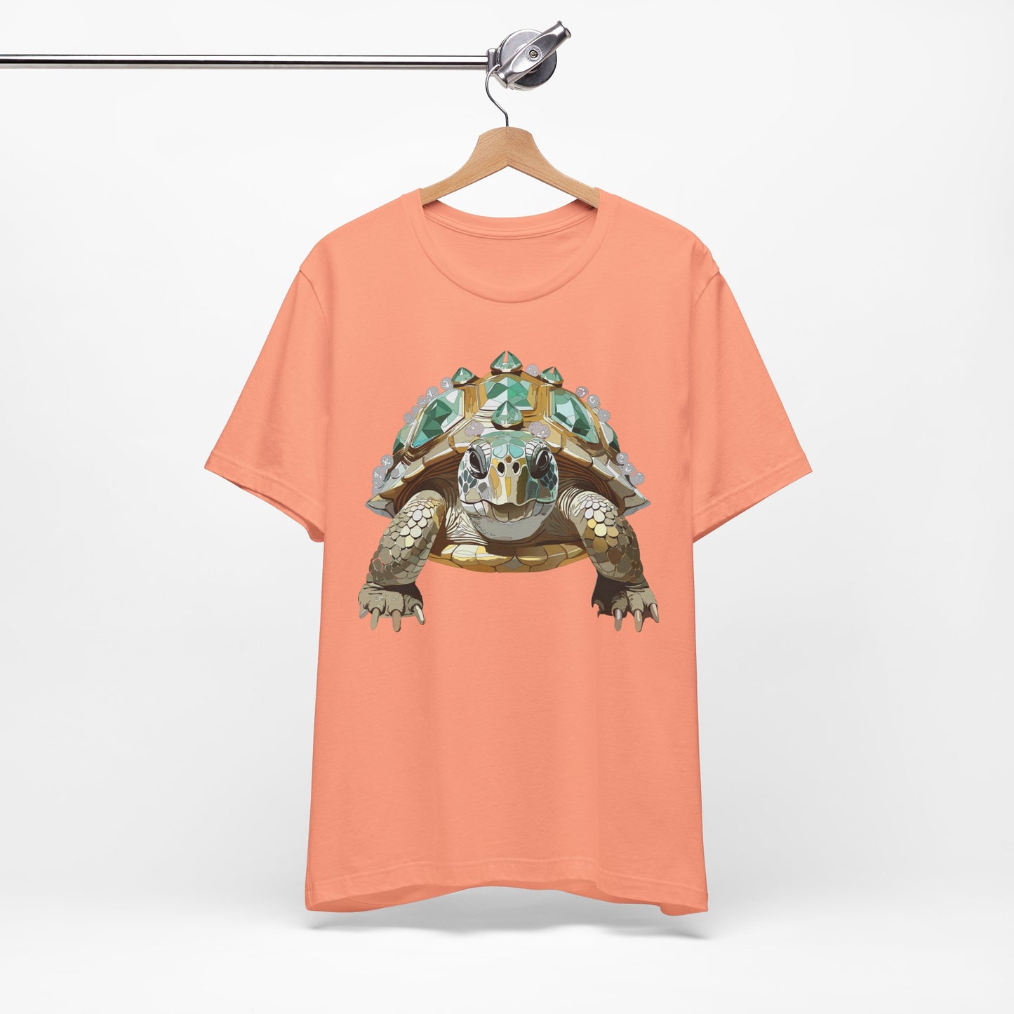 Animal Shirt, Shirt with Animal, Tee Shirt with Gold Animal Medal, Shirt with Antique Animal Medallion