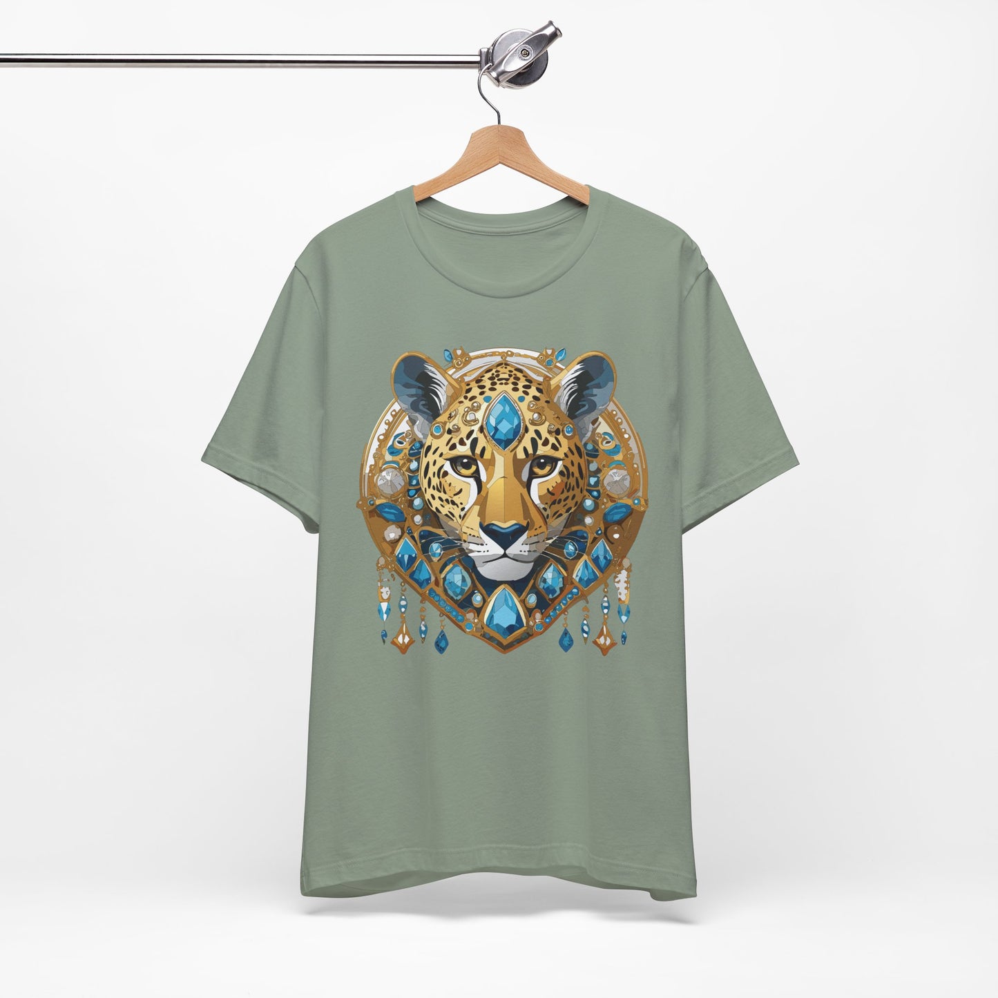 Animal Shirt, Shirt with Animal, Tee Shirt with Gold Animal Medal, Shirt with Antique Animal Medallion
