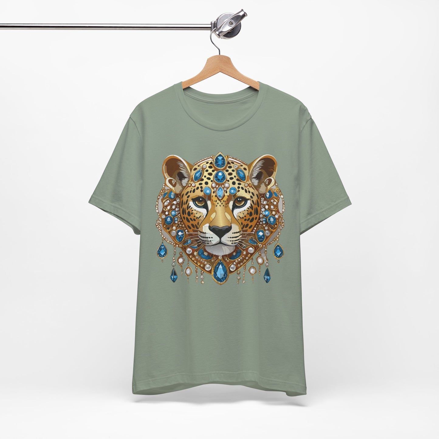 Animal Shirt, Shirt with Animal, Tee Shirt with Gold Animal Medal, Shirt with Antique Animal Medallion