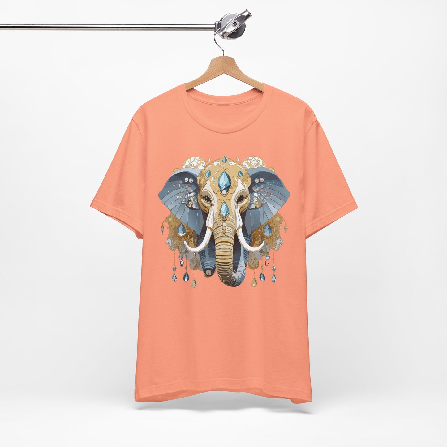 Animal Shirt, Shirt with Animal, Tee Shirt with Gold Animal Medal, Shirt with Antique Animal Medallion