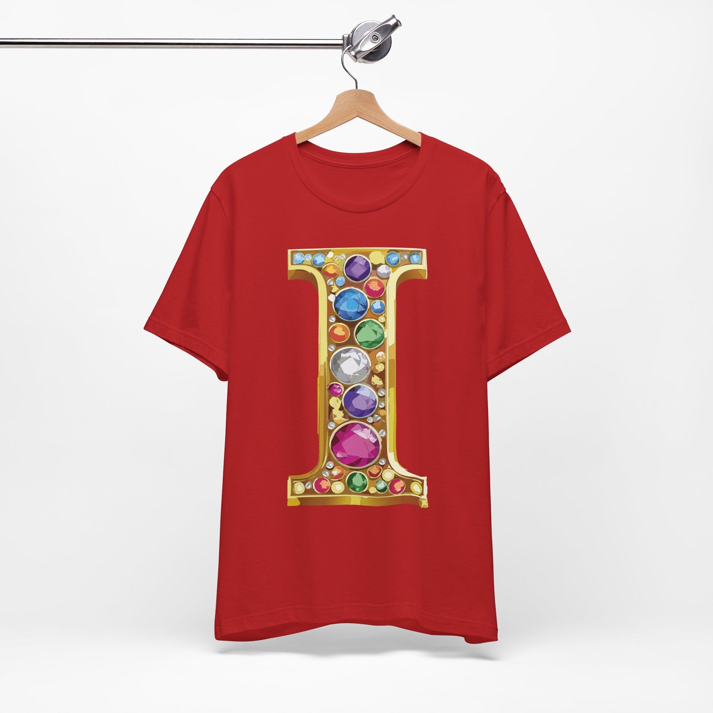 Letter Shirt, Shirt with Letters, Tee Shirt with Gold Letter, Shirt with Antique Letters