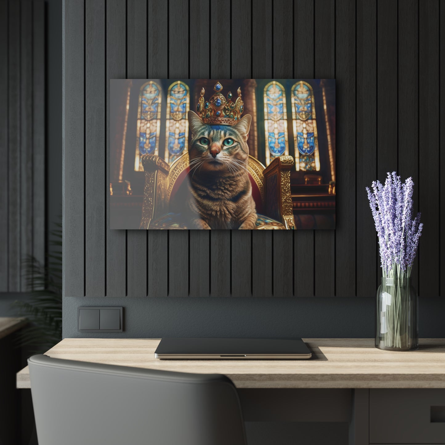 Crown Cat Wall Decor, Wall Art Decor with Animals 5