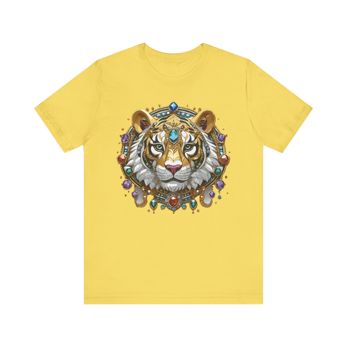 Animal Shirt, Shirt with Animal, Tee Shirt with Gold Animal Medal, Shirt with Antique Animal Medallion